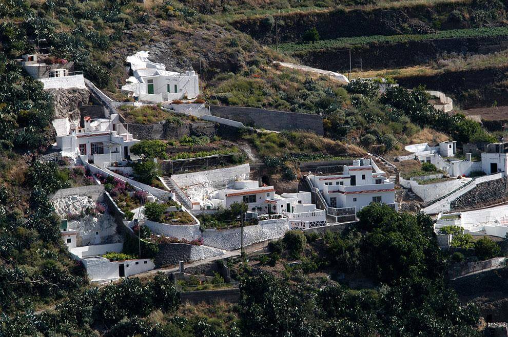 Gran Canaria. Artenara. Montañas Sagradas. Viviendas